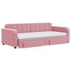 vidaXL Divano Letto Estraibile con Cassetti Rosa 90x200 cm Velluto