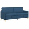 vidaXL Divano con Storage Blu 192 x 78 x 87 cm Poliestere