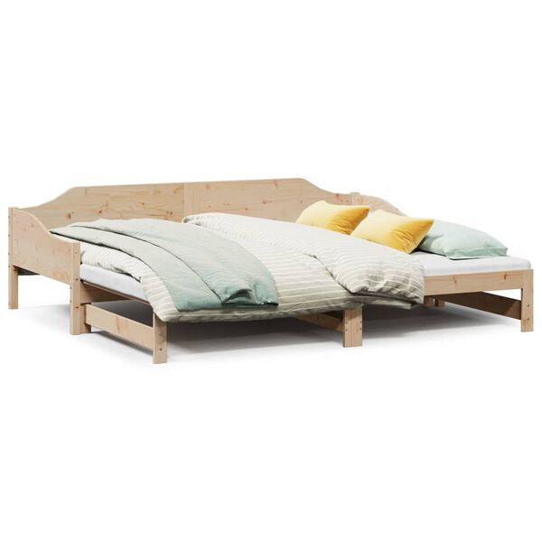 vidaXL Divano Letto con Letto Estraibile 80x200cm Legno Massello Pino