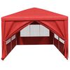 vidaXL Tenda da festa con pareti Rosso 600 x 300 x 255 cm PE e Acciaio