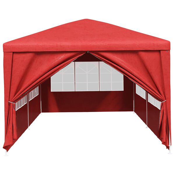 vidaXL Tenda da festa con pareti Rosso 600 x 300 x 255 cm PE e Acciaio
