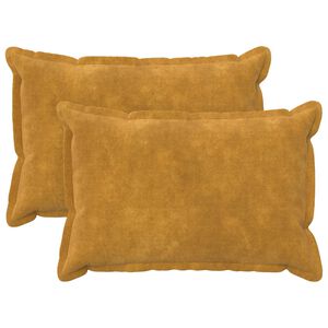 vidaXL Federa 2 pcs HOUTEN Giallo 30 x 50 cm Fleece in microfibra