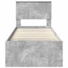 vidaXL Struttura del letto Grigio Concret&egrave; 75 x 190 cm Pino massello