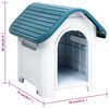 vidaXL Casetta per Cani Blu 59x75x66 cm in Polipropilene