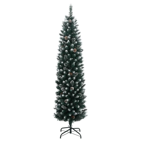 vidaXL Albero di Natale Artificiale Sottile con 300 LED 210 cm