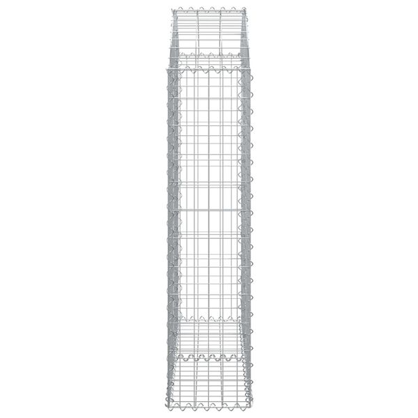 vidaXL Cesto Gabbione ad Arco 100x30x120/140 cm Ferro Zincato