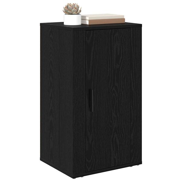 vidaXL Credenza Rovere Nero 40 x 33 x 70 cm Legno multistrato