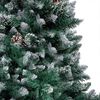 vidaXL Albero di Natale Preilluminato con Palline e Pigne 180 cm