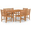 vidaXL Set da pranzo da giardino 7 pz 150x90 cm in legno massello di teak