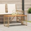 vidaXL Tavolo da Esterno Naturale 80 x 40 x 40 cm Acciaio e Polyrattan
