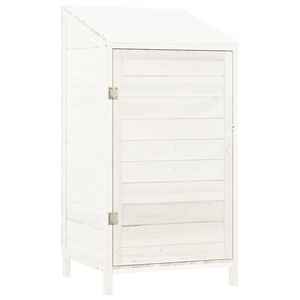vidaXL Capanno da Giardino Bianco 55x52x112 cm Legno Massello di Abete