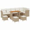 vidaXL Set Divano da Giardino 10 pz 6-Numero di posti beige e panna