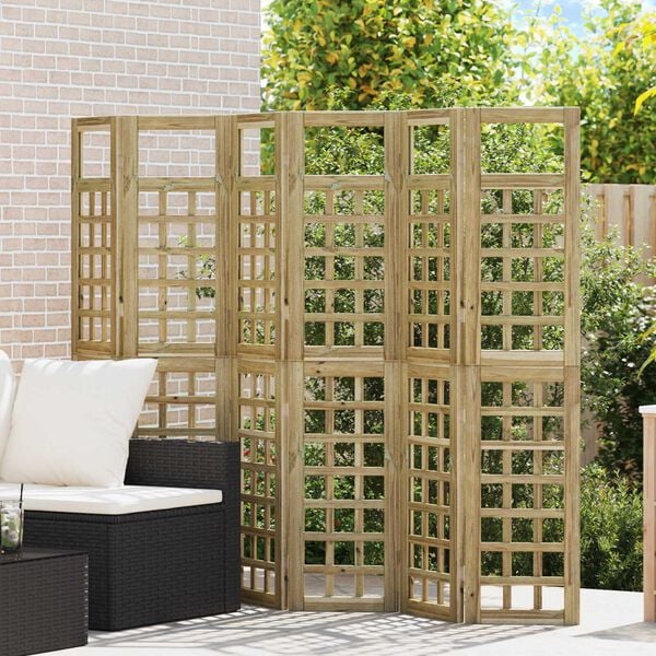 vidaXL Schermo divisorio 6 pcs Marrone 240 x 180 cm