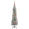 vidaXL Albero di Natale artificiale con 150 LED Bianco 120 cm
