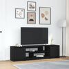 vidaXL Mobile TV Rovere Nero 188,5x41x50 cm in Legno Multistrato