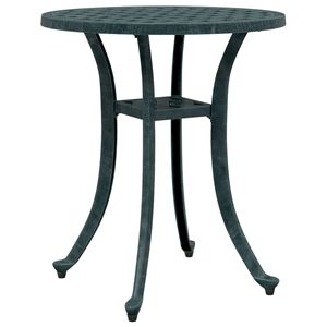 vidaXL Tavolo da Giardino Verde &Oslash;48x53 cm in Alluminio Pressofuso