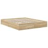 vidaXL Letto con Contenitore con testiera Rovere Sonoma 160 x 200 cm