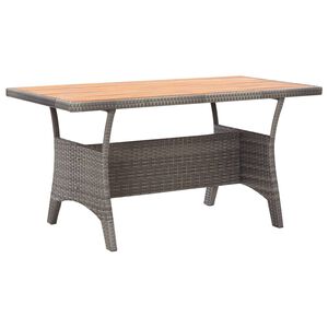 vidaXL Tavolo da Giardino Grigio 120x70x66 cm Legno Massello di Acacia