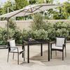 vidaXL Set da Pranzo da Giardino 3 pz con Cuscini Nero in Polyrattan