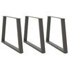 vidaXL Gambe per tavolo da pranzo a forma di V 3 pz Antracite 90x(72-73,3) cm Acciaio