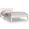 vidaXL Giroletto Bianco in Legno Massello di Pino 100x200 cm