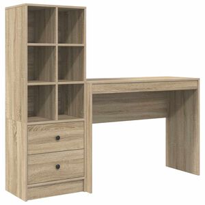 vidaXL Scrivania Rovere Sonoma 145,5 x 40 x 127 cm 2 pz