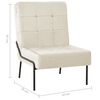 vidaXL Poltrona Relax 65x79x87 cm Bianco Crema in Velluto
