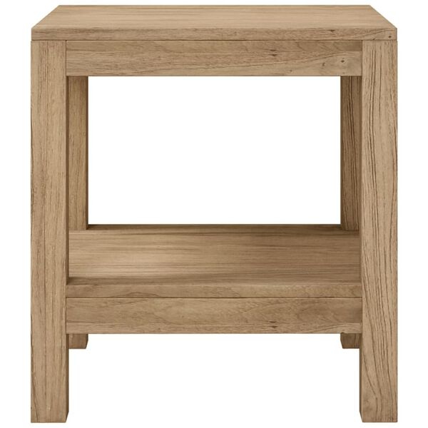 vidaXL Tavolino da Bagno 45x35x45 cm in Legno Massello di Teak