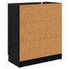 vidaXL Sideboards 2 pcs Rovere Nero 60 x 30 x 70 cm Legno multistrato