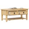 vidaXL Tavolino con Cassetti Corona 100x48x45cm Legno Massello di Pino