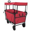 vidaXL Carrello della spesa pieghevole con freni Rosso Tessuto Oxford