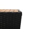 vidaXL Tavolino Nero 41,5x41,5x43 cm in Polyrattan e Legno di Acacia