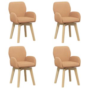 vidaXL Sedie da pranzo girevoli 4 pcs Boucl&eacute; Beige 54 x 58 x 87 cm