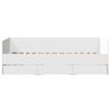 vidaXL Divano Letto con Cassetti senza Materasso Bianco 100x200 cm