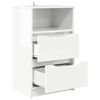 vidaXL Comodini 2 pcs Bianco Lucido 40 x 30 x 467 cm Legno multistrato