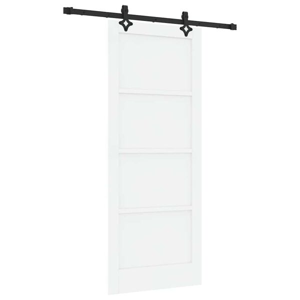 vidaXL Porta scorrevole ORKDAL Bianco 83 x 202 cm Pino massello
