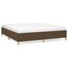 vidaXL Struttura Letto a Rete a Molle Marrone Scuro 180x200 cm Tessuto