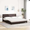 vidaXL Letto con Materasso Hanko Marrone Scuro 180x200cm Tessuto