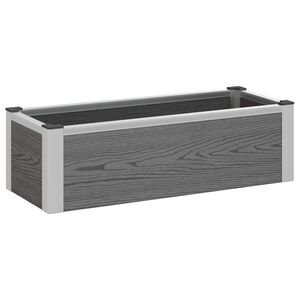 vidaXL Letto rialzato da giardino Grigio 75 x 30 x 22 cm