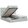 vidaXL Letto ottomano con materasso 2 pz Grigio Chiaro Velluto