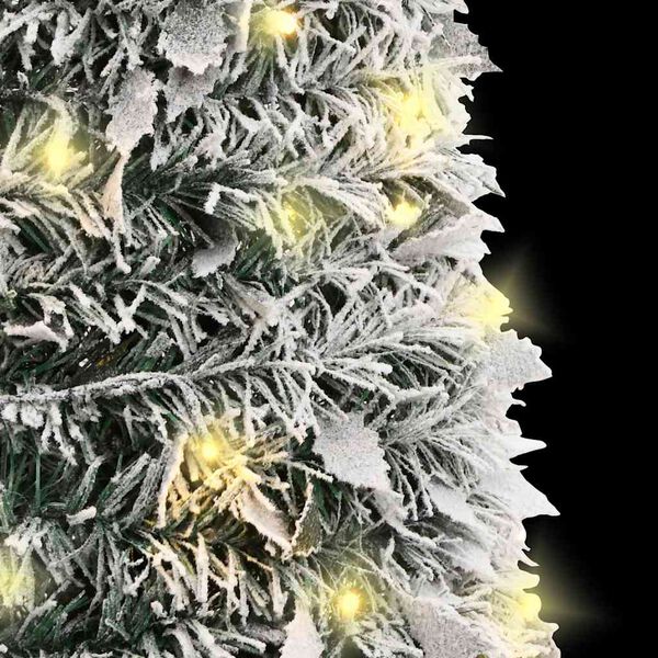 vidaXL Albero di Natale Artificiale Pop-up Neve Fioccata 50 LED 120 cm