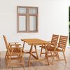vidaXL Set da Pranzo da Giardino 5 pz in Legno Massello di Acacia