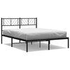 vidaXL Giroletto con Testiera in Metallo Nero 120x190 cm