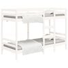vidaXL Letto a Castello senza Materasso Bianco 90x190cm Massello Pino