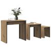 vidaXL Tavolino da salotto 3 pcs Rovere artigianale Legno multistrato