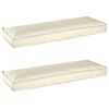 vidaXL Set di Cuscini per Pallet 2 pcs Crema 120 x 40 x 8 cm