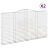 vidaXL Cesti Gabbioni ad Arco 2 pz 400x30x220/240 cm Ferro Zincato