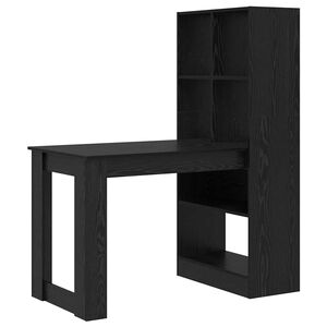 vidaXL Scrivania Rovere Nero Legno ingegnerizzato 122 x 67 x 145 cm
