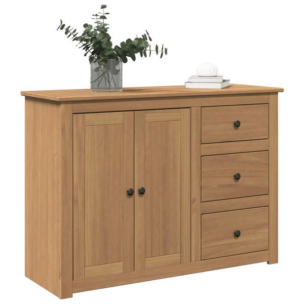 vidaXL Credenza con Cassetti Panama 112x40x80cm Legno Massello di Pino