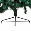 vidaXL Albero di Natale a Met&agrave; Preilluminato con Palline Verde 150 cm